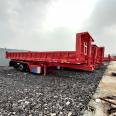 13 meter flatbed rear overturning semi trailer, 40 foot dump trailer, grain transportation, front overturning vehicle can be equipped with locks