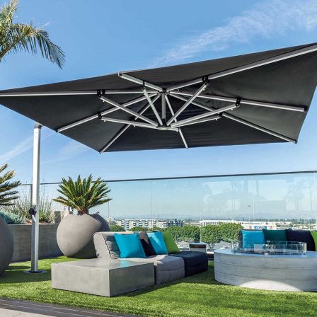 Nordic outdoor Roman umbrella high-end villa New Zealand shademaker sunshade umbrella strong wind resistant sun umbrella