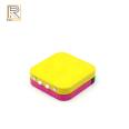 Sealed tin square box with plastic buttons, child lock iron box, chewing gum, small candy packaging