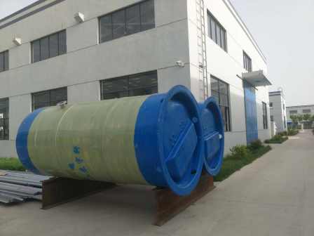 Sichuan Suining Fiberglass Reinforced Plastic Integrated Prefabrication Pump Station Equipped with Crushing Character Grid Machine