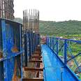 Supply of safety ladder for overpass construction and simple safety ladder cage for bridges