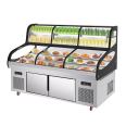 Double temperature ladder display cabinet, seafood barbecue, open range ordering cabinet, directly supplied by manufacturer, worry free after-sales service, Frio