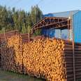 Yizhan Wood Industry has a high hardness and no deformation of wooden piles in the riverbank, which can be processed by its own forest farm