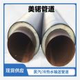 Two step method polyurethane directly buried insulation steel pipe, prefabricated thermal insulation pipe, can be customized