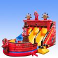 Pirate ship inflatable castle inflatable water slide group building props indoor and outdoor air modeling