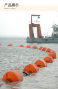 Floating pipe for sediment transportation in offshore scenic spots, combined with river sewage cleaning and floating discharge