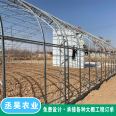 100c type steel greenhouse with good stability and strong compressive capacity for flower planting greenhouse, double membrane framework arch shed