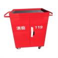 Red printing thickened steel fire fighting equipment Double door tool cabinet of Cart