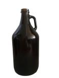 【 Ren Bo 】 Spot 64OZ Handle Brown Glass Bottle Wholesale Homemade Wine Juice Brown Glass Bottle