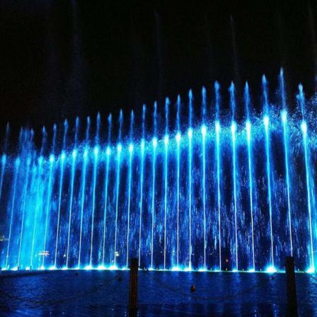 Square Dry Land Music Fountain (Large Lake Water Feature Water Curtain Water Show) - Support Customization