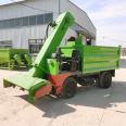 Three wheeled manure cleaning truck for breeding, saving manpower, diesel manure cleaning machine, automatic loading and unloading of cow manure cleaning truck