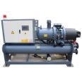 The screw chiller unit is sold as a direct cooling, anti-corrosion, and environmentally friendly full liquid ring stand