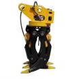 Hydraulic double cylinder wood grabber Modern excavator accessories 360 degree rotating stone grabber wood clamp