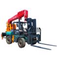 8-ton four-wheel drive off-road forklift with truck crane 4-ton forklift crane integrated machine 5-ton forklift tail crane Jiusheng