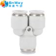 Y-shaped plastic PY three-way quick insertion pneumatic air pipe connector PY4/PY6/PY8/PY10/PY12