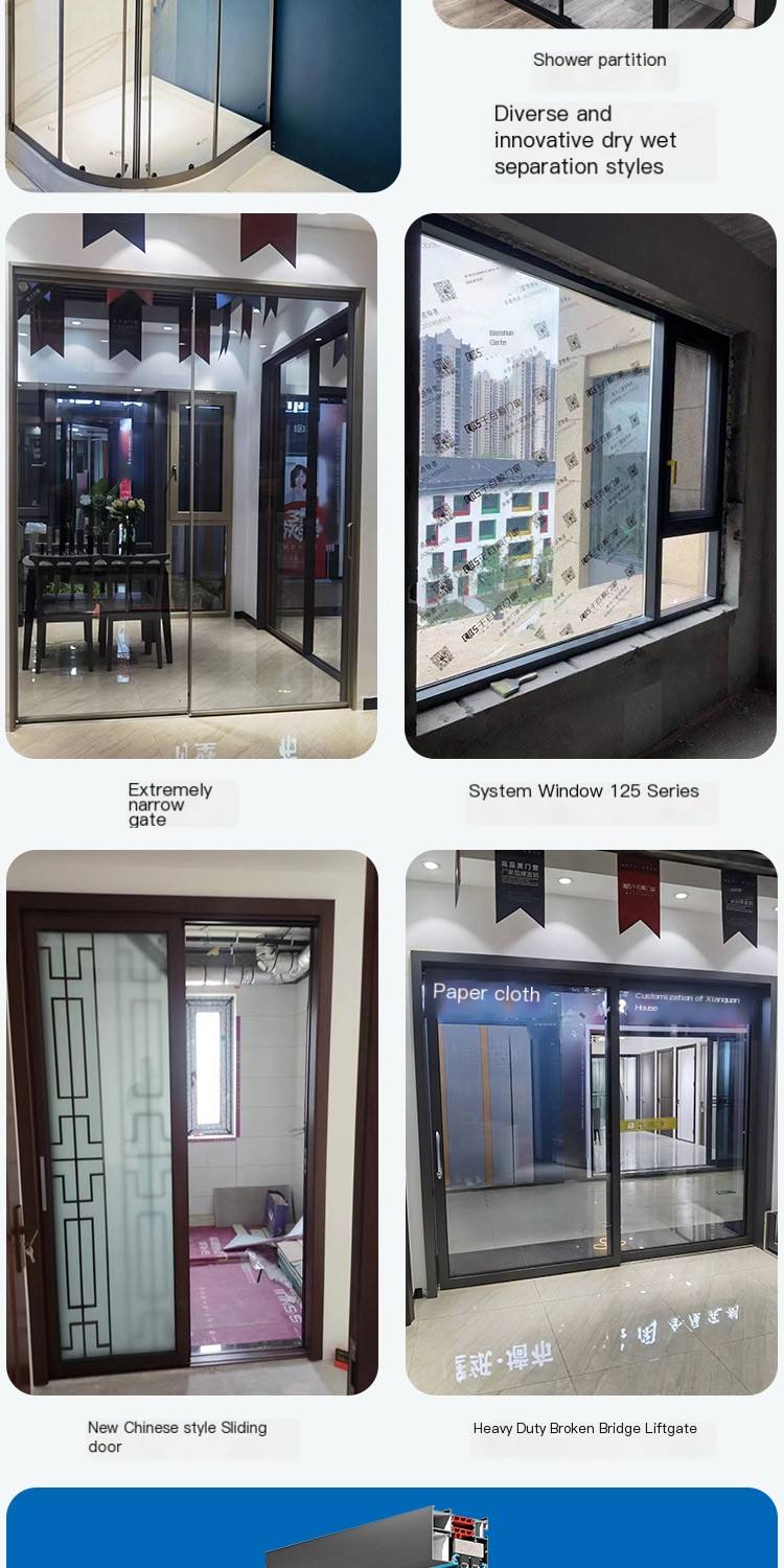 Qianbaishun doors and windows are shipped within a week. Soundproof kitchen tempered glass swing doors