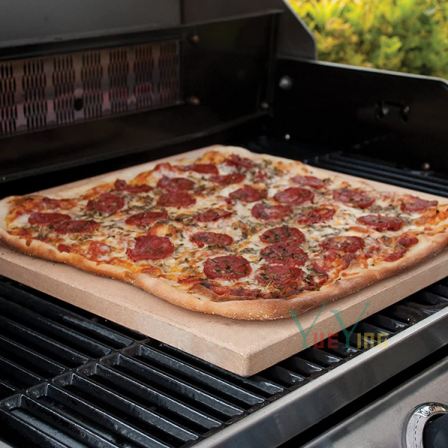 Yueying Amazon baking tray pottery pizza baking stone high temperature resistant open fire square cordierite slab