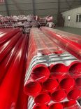 Galvanized fire protection epoxy powder coated Q235 double flange steel pipe epoxy resin anti-corrosion steel pipe factory