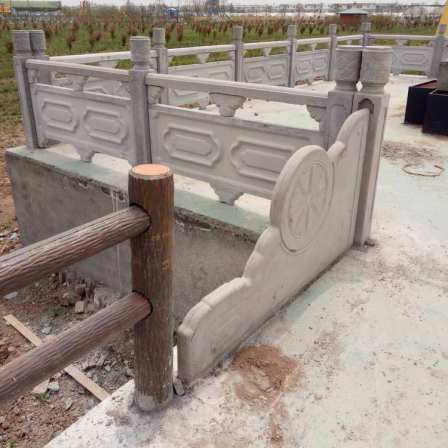 Outdoor concrete cement imitation stone fan-shaped guardrail manufacturer, supplied by Hengyusen for bridge railings