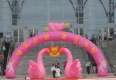 Huajin Air Mold Production and Sales 10 meter Wedding Love Arch Customized Various Shapes Inflatable Products