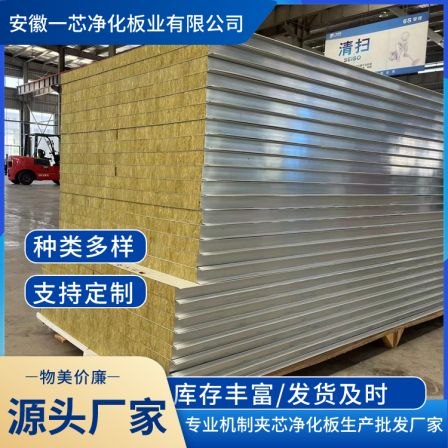 Anhui Mechanism Food Factory Electronic Factory Operating Room Laboratory Purification Workshop Rock Wool Color Steel Plate Ceiling Purification Board