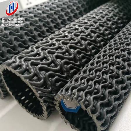 Hard half wall permeable pipe 160mm, PE permeable pipe with curved mesh drainage pipe for highway subgrade