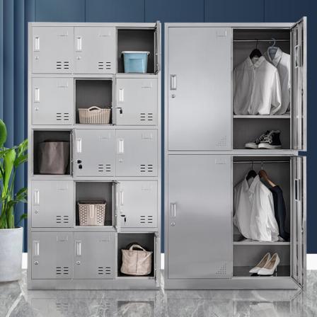 304 stainless steel changing cabinet with lock, employee dormitory bathroom cabinet, sloping top changing and storage shoes