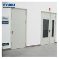 Manufacturer of steel Grade A fireproof flush door in the workshop of Yuou Door Industry Mall