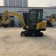 Household small hydraulic excavator for agricultural orchard planting, 1 ton multifunctional diesel rotary excavator