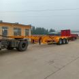 A 13.95-meter skeleton semi-trailer with a single axle container trailer can make high and low boards of 130 cubic meters