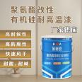 Polyurethane modified organosilicon high-temperature resistant paint for heating furnace heat exchanger flue, resistant to various chemical atmospheres