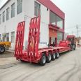 14.5 meter four line eight bridge trailer large special transport vehicle hydraulic lifting traction pin