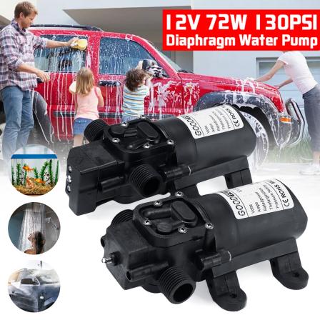 12V72W spray disinfection water pump quadrant diaphragm pump G1/2 DC atomization cooling dedusting pump vehicle mounted car washer