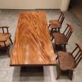 Used solid wood Chinese tea table, walnut large board, mahogany dining table and chair