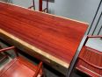 Yuanmufang Red Pear Large Plate Overall Table Solid Wood Large Plate Conference Table Office Table Ba Hua Table Factory Stock