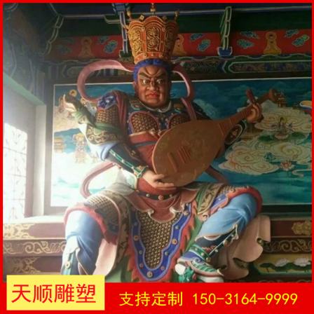 2m brass Four Heavenly Kings Buddha customized color painting for the production of four Vajra Dharmapala statues