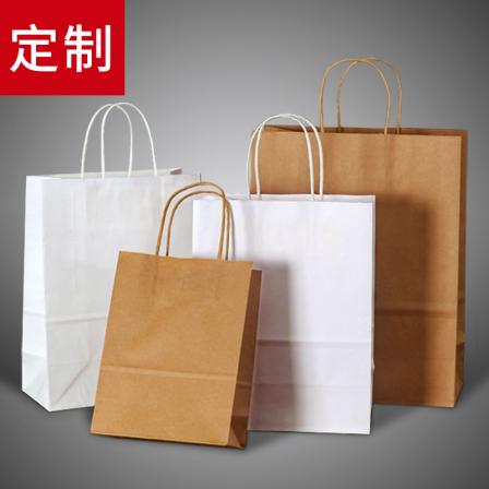 Factory spot Kraft paper handbag shopping gift bag take out packaging bag kraft paper bag customized