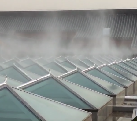 Building spray cooling - outdoor cooling spray - plant roof cooling