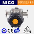 NICO imported manual quick connect sanitary diaphragm valve, stainless steel double diaphragm, food grade quick connect chuck