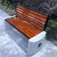 Fenjun project anti-corrosion wooden park chairs, outdoor leisure benches, community public row chairs