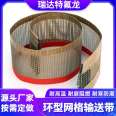 Anti adhesive steel buckle joint drying equipment grid conveyor belt heating and drying conveyor belt Ruida