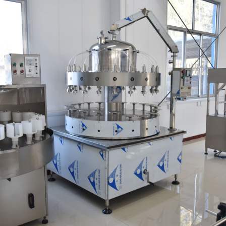 A production line of 20 fresh beer filling machines, sealing machines, labeling machines, and packaging machines