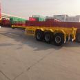 14 meter semi trailer dangerous goods container skeleton vehicle, three axle dangerous chemicals truck, lightweight and high-strength steel