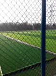 Xunxiao Stadium Fence Sun shaped Diamond Mesh Sports Ground Galvanized Hook Pattern Ink Green Support Customization