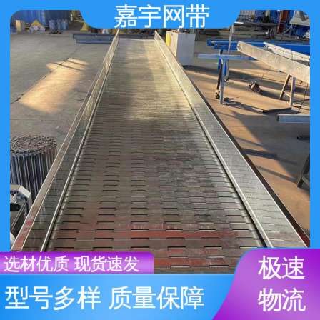 Jiayu Carbon Steel Chain Plate Conveyor Air Cooled Sterilization High Temperature Kitchen Garbage Large Ton Package Plate Chain Transport Belt