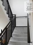 Iron staircase handrail, step protective railing, glass staircase guardrail, safety protective railing