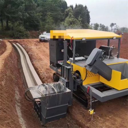 Cast-in-situ water channel forming machine Road edge stone sliding formwork machine Highway hydraulic side ditch machine