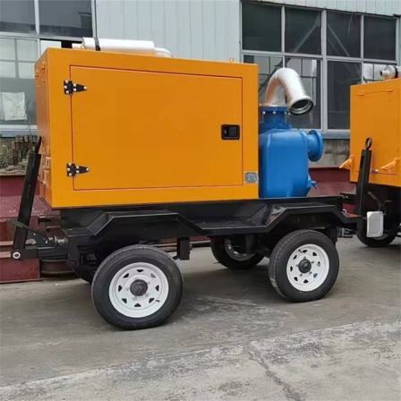 Mobile flood control pump truck, self priming drainage pump for farmland irrigation, large 800 square meters and 1000 square meters pump station