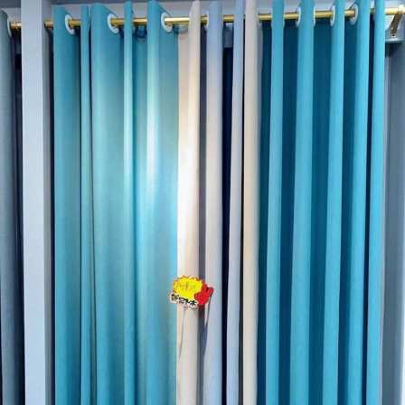 Yichuang Curtain Textile Amanda Polyester Jacquard Black Silk High Shading Bedroom Float Window Curtains and Curtain Tailings Customization