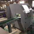 Quick cross cutting saw automatically cuts fixed length lines to remove scabs and optimize length specifications